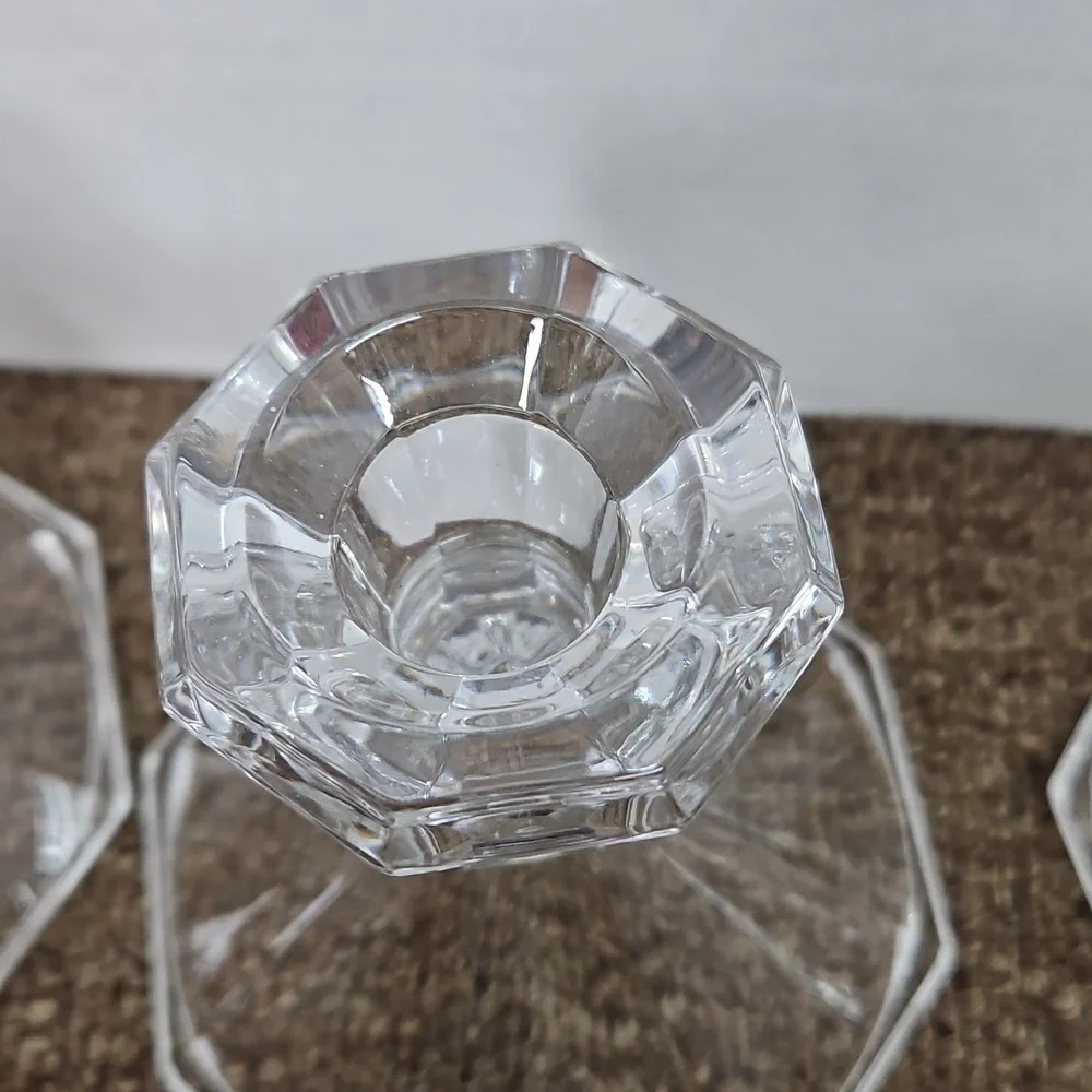 Crystal Clear Crystal Candle Holders - Set of 4 - 4